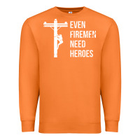 Carrot even firemen need heroes lineworker powerline technician premium Premium Sweatshirt - linhVisuals