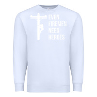 White even firemen need heroes lineworker powerline technician premium Premium Sweatshirt - linhVisuals