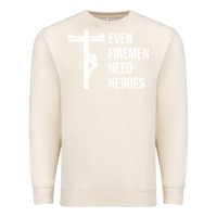 Sandshell even firemen need heroes lineworker powerline technician premium Premium Sweatshirt - linhVisuals