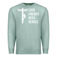 Seafoam even firemen need heroes lineworker powerline technician premium Premium Sweatshirt - linhVisuals