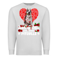 Dove Grey pitbull lover dog roses funny just a girl who loves pitbull 213 pitbul Premium Sweatshirt - linhVisuals