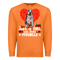 Carrot pitbull lover dog roses funny just a girl who loves pitbull 213 pitbul Premium Sweatshirt - linhVisuals
