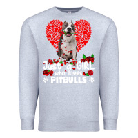 Heather Grey pitbull lover dog roses funny just a girl who loves pitbull 213 pitbul Premium Sweatshirt - linhVisuals