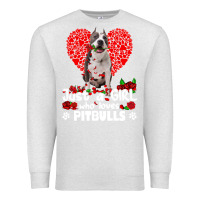 Oatmeal Heather pitbull lover dog roses funny just a girl who loves pitbull 213 pitbul Premium Sweatshirt - linhVisuals