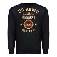 Black us army combat engineer combat engineer veteran gift pullover hoodie Premium Sweatshirt - linhVisuals