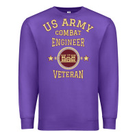 Purple us army combat engineer combat engineer veteran gift pullover hoodie Premium Sweatshirt - linhVisuals