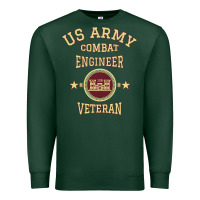 Sports Green us army combat engineer combat engineer veteran gift pullover hoodie Premium Sweatshirt - linhVisuals