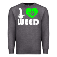 Charcoal Heather i love weed fun Premium Sweatshirt - linhVisuals