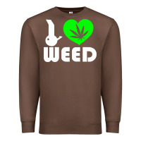 Chestnut i love weed fun Premium Sweatshirt - linhVisuals