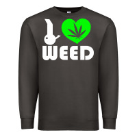 Smoke i love weed fun Premium Sweatshirt - linhVisuals