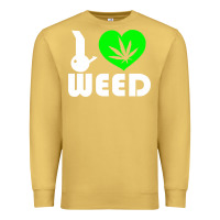 Antique Gold i love weed fun Premium Sweatshirt - linhVisuals