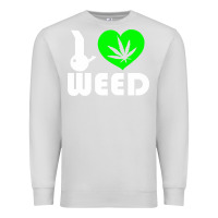 Dove Grey i love weed fun Premium Sweatshirt - linhVisuals