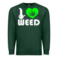 Sports Green i love weed fun Premium Sweatshirt - linhVisuals