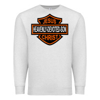 Oatmeal Heather enjoy jesus christ heavenly devoted son parody religious tee t shirt Premium Sweatshirt - linhVisuals