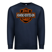 Navy enjoy jesus christ heavenly devoted son parody religious tee t shirt Premium Sweatshirt - linhVisuals