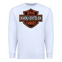 White enjoy jesus christ heavenly devoted son parody religious tee t shirt Premium Sweatshirt - linhVisuals
