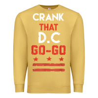 Antique Gold vintage washington d.c crank that go go music design gift. t shirt Premium Sweatshirt - linhVisuals