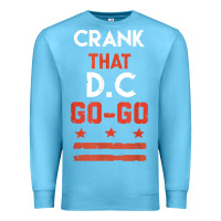 Ocean Blue vintage washington d.c crank that go go music design gift. t shirt Premium Sweatshirt - linhVisuals