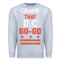 Heather Grey vintage washington d.c crank that go go music design gift. t shirt Premium Sweatshirt - linhVisuals