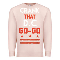 Pale Pink vintage washington d.c crank that go go music design gift. t shirt Premium Sweatshirt - linhVisuals