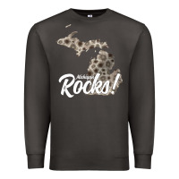 Smoke great lakes shaped men women petoskey stone michigan rocks pullover ho Premium Sweatshirt - linhVisuals