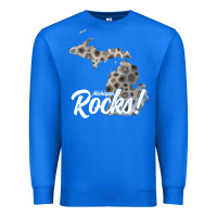 True Royal great lakes shaped men women petoskey stone michigan rocks pullover ho Premium Sweatshirt - linhVisuals