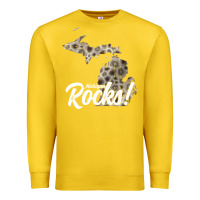 Lemon great lakes shaped men women petoskey stone michigan rocks pullover ho Premium Sweatshirt - linhVisuals