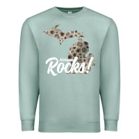 Seafoam great lakes shaped men women petoskey stone michigan rocks pullover ho Premium Sweatshirt - linhVisuals