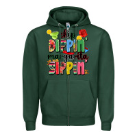 Sports Green chip dippin' margarita sippin' Zipper Hoodie - JahusDesignShop