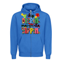 True Royal chip dippin' margarita sippin' Zipper Hoodie - JahusDesignShop