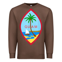 Chestnut guam coat of arms souvenir gift flag chamorro t shirt Premium Sweatshirt - linhVisuals
