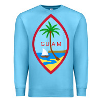 Ocean Blue guam coat of arms souvenir gift flag chamorro t shirt Premium Sweatshirt - linhVisuals