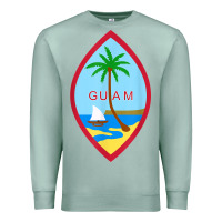 Seafoam guam coat of arms souvenir gift flag chamorro t shirt Premium Sweatshirt - linhVisuals