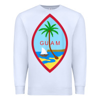 White guam coat of arms souvenir gift flag chamorro t shirt Premium Sweatshirt - linhVisuals