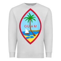 Dove Grey guam coat of arms souvenir gift flag chamorro t shirt Premium Sweatshirt - linhVisuals