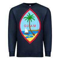 Navy guam coat of arms souvenir gift flag chamorro t shirt Premium Sweatshirt - linhVisuals