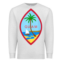 Oatmeal Heather guam coat of arms souvenir gift flag chamorro t shirt Premium Sweatshirt - linhVisuals