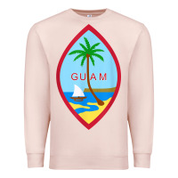 Pale Pink guam coat of arms souvenir gift flag chamorro t shirt Premium Sweatshirt - linhVisuals