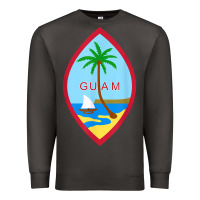 Smoke guam coat of arms souvenir gift flag chamorro t shirt Premium Sweatshirt - linhVisuals