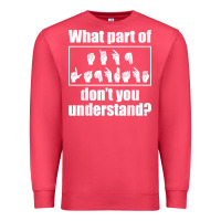 Cardinal funny sign language gift men women hand symbol interpreter t shirt Premium Sweatshirt - linhVisuals