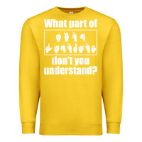 Lemon funny sign language gift men women hand symbol interpreter t shirt Premium Sweatshirt - linhVisuals