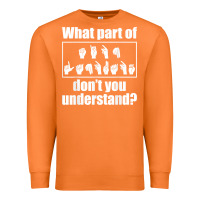Carrot funny sign language gift men women hand symbol interpreter t shirt Premium Sweatshirt - linhVisuals