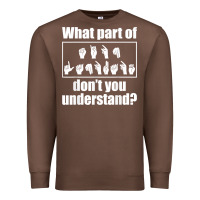 Chestnut funny sign language gift men women hand symbol interpreter t shirt Premium Sweatshirt - linhVisuals