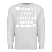 Dove Grey funny sign language gift men women hand symbol interpreter t shirt Premium Sweatshirt - linhVisuals
