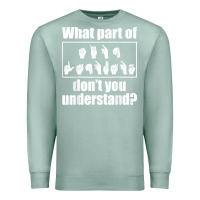 Seafoam funny sign language gift men women hand symbol interpreter t shirt Premium Sweatshirt - linhVisuals