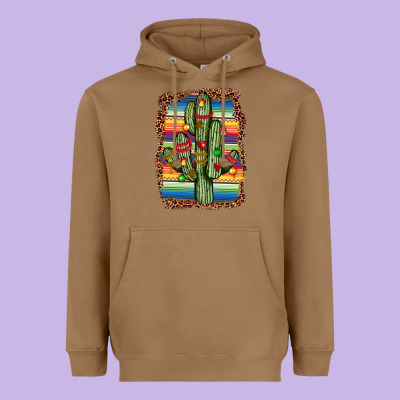 Christmas Cactus Heavyweight Hoodie Designed By Jahusdesignshop