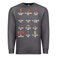Charcoal Heather musical notes symbol definition   humor musician t shirt Premium Sweatshirt - linhVisuals