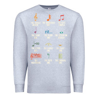 Heather Grey musical notes symbol definition   humor musician t shirt Premium Sweatshirt - linhVisuals