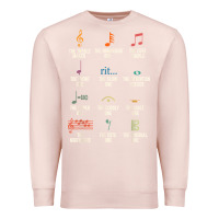 Pale Pink musical notes symbol definition   humor musician t shirt Premium Sweatshirt - linhVisuals