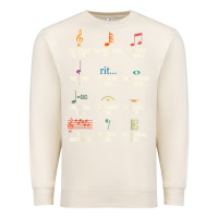 Sandshell musical notes symbol definition   humor musician t shirt Premium Sweatshirt - linhVisuals